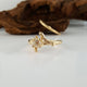 Raw Diamond Twig Engagement Ring, Wedding Set, 14k Gold  by Dawn Vertrees