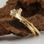 Raw Diamond Twig Engagement Ring, Wedding Set, 14k Goldby Dawn Vertrees