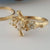 Raw Diamond Twig Engagement Ring, Premium Three Stone Wedding Set, 14k or 18k Gold, Hand Sculpted by Dawn Vertrees
