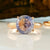 Blue Montana Sapphire Twig Engagement Bridal Set, 14k Rose Gold by Dawn Vertrees