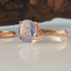 Blue Montana Sapphire Twig Engagement Bridal Set, 14k Rose Gold by Dawn Vertrees