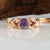 Purple Montana Sapphire Twig Engagement rings Bridal Set, Gold with Colorful Sapphires by Dawn Vertrees