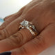 1ct Two Tone Gold Moissanite Engagement Ring set, Wedding Ring Set, Bridal Ring Set, Promise Ring Sculpted by Dawn Vertrees