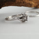 Raw Uncut Rough Twig Diamond Solitaire Engagement Ring in Gold, Wedding Ring, Bridal Set Hand Sculpted by Dawn Vertrees