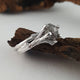 Raw Uncut Rough Twig Diamond Solitaire Engagement Ring in Gold, Wedding Ring, Bridal Set Hand Sculpted by Dawn Vertrees