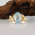 Blue Montana Sapphire Twig Bridal Set, 14k Gold with Colorful Sapphires, Hand Faceted by Dawn Vertrees