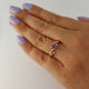 Purple Montana Sapphire Twig Engagement rings Bridal Set, Gold with Colorful Sapphires by Dawn Vertrees