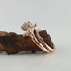 Raw Three Diamond Twig Engagement Ring, Raw Uncut White Diamond Branch Bridal Set, Custom Made-to-Order, Hand Sculpted Gold Wedding ring
