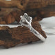 Raw Uncut Rough Twig Diamond Solitaire Engagement Ring in Gold, Wedding Ring, Bridal Set Hand Sculpted by Dawn Vertrees
