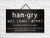 HANGRY funny wood sign for kitchen or dining room, great gift, kitchen decor, kitchen art, hangry definition