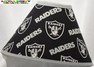 NFL Football Las Vegas Raiders Fabric Lamp Shade (10 Sizes to Choose From)