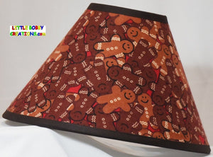 Christmas GINGERBREAD Fabric Lamp Shade (10 Sizes to Choose From)