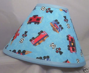 Train Cars Engine Caboose Crossing RR Lamp Shade (10 Sizes to Choose From)