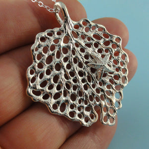 Silver Sea Fan Pendant, Ocean Jewelry, Starfish Pendant, Beach Charm, Beach Pendant, Starfish Pendant