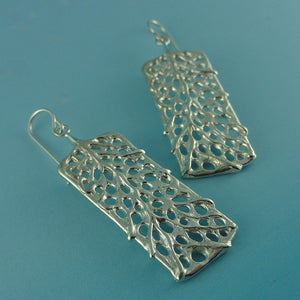 Sea Fan Coral Dangling Earrings, Great Silver Dangling Earrings, Beach Jewelry, Ocean Jewelry, Beach Wedding Jewelry