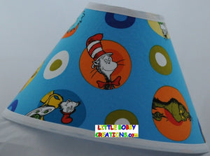 Dr Seuss Cat in the Hat Fabric Fabric Lamp Shade (10 Sizes to Choose From)