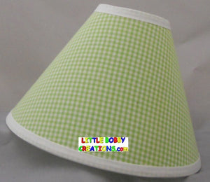 Gingham Green Fabric Lamp Shade (10 Sizes to Choose From!!!)