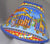 Circus Train Fabric Lamp Shade - You Choose the TRIM COLOR! (10 Sizes to Choose From!)