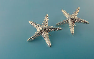Starfish Ear Wire Earrings, Sterling Silver Starfish Earrings, Sea Star Earrings, Beach Design, Wedding Jewelry