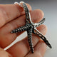 Sterling Silver Fusion Starfish and Sea Fan Coral Pendants, Great Sea Life Beach Jewelry