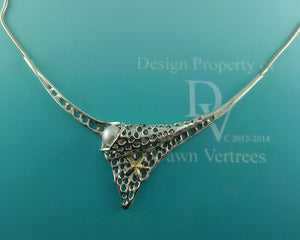 Ocean Reef "Flip" Necklace, Elegant Sea Life Jewelry, Handmade Statement Jewelry, Resort Jewelry, Wedding Jewelry, Wedding Necklace