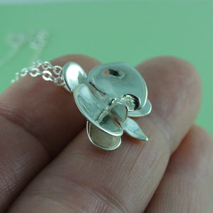 Phalaenopsis Orchid Charm Necklace in Sterling Silver, Orchid Jewelry, Wedding Jewelry, Bridesmaid Jewelry, Orchid Charm Necklace