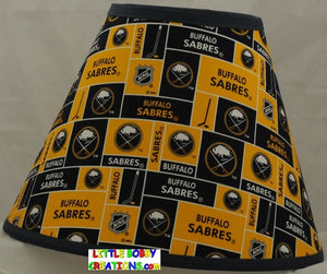 Buffalo Sabers NHL Hockey Fabric Lamp Shade (All Handmade After Order is Placed)  (10 Sizes to Choose From)