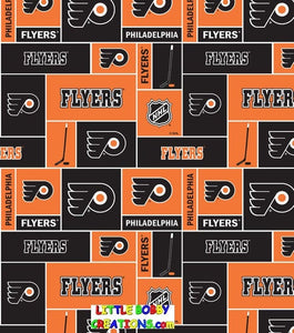 Philadelphia Flyers NHL Hockey Fabric Lamp Shade (All Handmade After Order is Placed)  (10 Sizes to Choose From)
