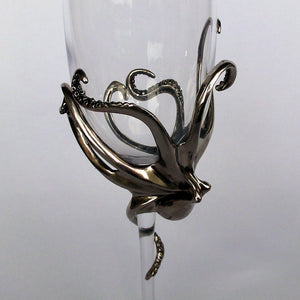 Octopus Champagne Glasses, Beach Wedding, Octopus, Beach Wedding, Toasting Flute, Celebration, Champagne Glasses, Stemless