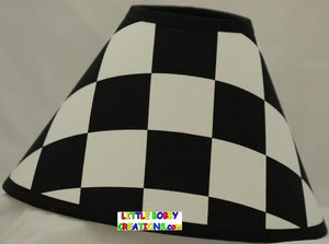 Racing Checkered Flag Fabric Lamp Shade (10 Sizes to Choose From)
