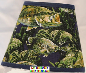 Fishing Bass Large Mouth Fabric Lamp Shade