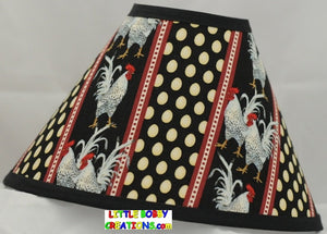 Country Farm Rooster Fabric Lamp Shade (10 Sizes to Choose From!)