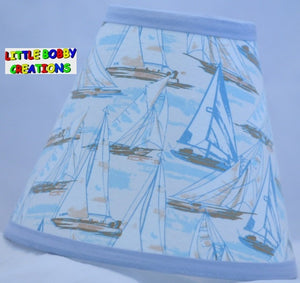 Nautical Sail Boat Ship Fabric Lamp Shade (10 Sizes to Choose From!)