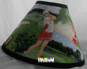 Golf Course Golfing Fabric Fabric Lamp Shade (10 Sizes to Choose From)