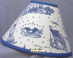 Patriotic White House Statue of Liberty Eagle Fabric Lamp Shade (10 Sizes To Choose From!)