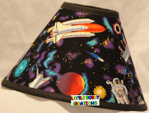 Space Shuttle Astronaut Outer Space Fabric Lamp Shade (10 Sizes to Choose From!)