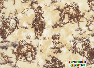 Western Cowboy Rodeo Horse Fabric Lamp Shade  (10 Sizes to Choose From!)
