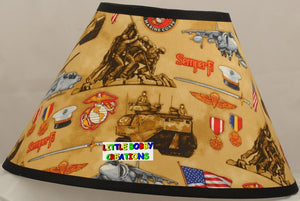 US Military Marine Corp Semper Fi Fabric Lamp Shade (10 Sizes to Choose From!)