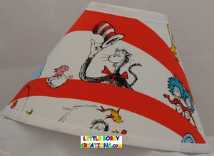 Dr Seuss Cat in the Hat Fabric Lamp Shade (10 Sizes to Choose From)