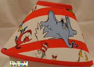 Dr Seuss Cat in the Hat Fabric Lamp Shade (10 Sizes to Choose From)