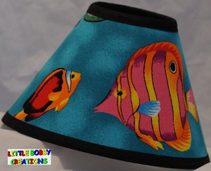 Sea Life Tropical Fish Fabric Lamp Shade (10 Sizes to Choose From!)