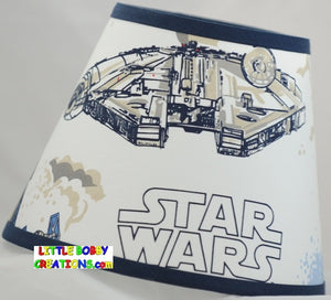 Star Wars New Pottery Barn Kids Millennium Falcon Empire Strikes Back Lamp Shade  (10 Sizes to Choose From!)