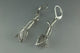 Leaf and Twig Earrings, Sterling Silver Leaf and Twig Dangling Earrings, Tree Branch Earrings, Leaf Earrings, Twig Earrings