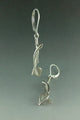 Leaf and Twig Earrings, Sterling Silver Leaf and Twig Dangling Earrings, Tree Branch Earrings, Leaf Earrings, Twig Earrings