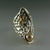 Sterling Silver Sea Fan Coral Ring with 14k Yellow Gold Starfish and Natural Fresh Water Pearl, Ocean Jewelry, Beach Statement Ring