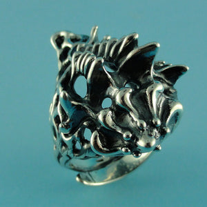 Fusion Shell and Sea Fan Coral Ring, Sterling Silver Ring, Ocean Jewelry, Beach Jewelry, Statement Ring,