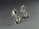 Lady Slipper Orchid Post Earrings, Silver Orchid Earrings, Paphiopedilum, Lady Slipper Earrings