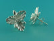 Sterling Silver Cattleya Orchid Post Earrings, Orchid Wedding Jewelry, Silver Orchid Jewelry