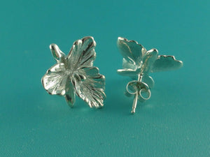 Sterling Silver Cattleya Orchid Post Earrings, Orchid Wedding Jewelry, Silver Orchid Jewelry