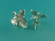 Sterling Silver Cattleya Orchid Post Earrings, Orchid Wedding Jewelry, Silver Orchid Jewelry